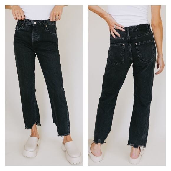 Free People We The Free The Tapered Baggy High Rise Boyfriend Fit Jeans Size 27 - Picture 2 of 10